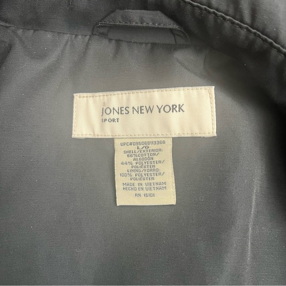 Jones New York Sport Women's Black Double-Breasted Trench Coat Peacoat - Picture 6 of 9